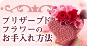 プリザーブドフラワーのお手入れ方法