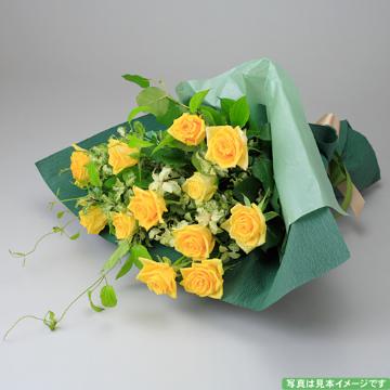 『父の日』黄色いバラのシンプルな花束 通販