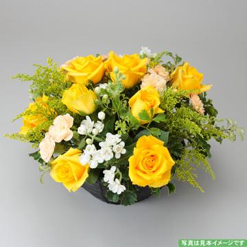 『父の日』黄色いバラのアレンジメント　父の日　プレゼント