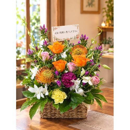 �I�����W�̃o���ƃs���N�b�V�������g�������j���A�����W�����g