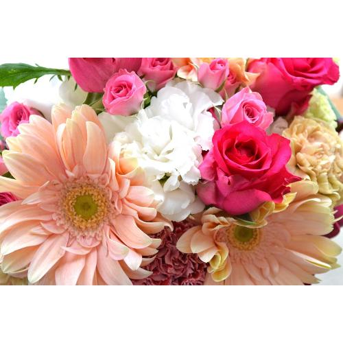 大人のアレンジ　MagicPink　（バラとガーベラのフラワーアレンジメント）ピンク系　誕生日、結婚記念日、お祝い、敬老の日5
