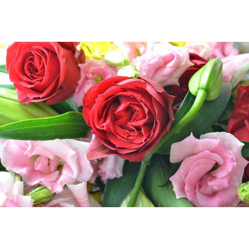 メモリアル　ブーケ　RedMemory　（バラとユリの花束）ピンクレッド系　誕生日、結婚記念日、お祝い、送別、発表会、敬老の日4