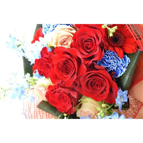 大人のブーケ　Redbull　（バラの花束）赤系　誕生日、結婚記念日、お祝い、送別、発表会、敬老の日5