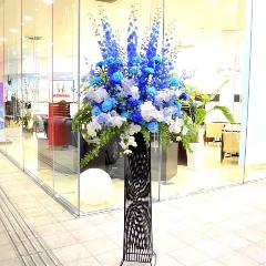 お祝い用　スタンド花 　スチール型　胡蝶蘭入りブルー系