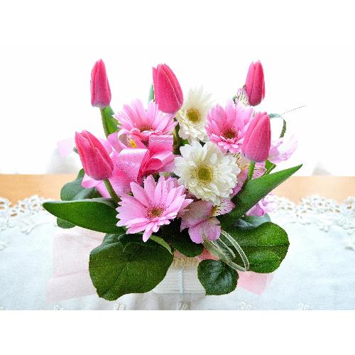 �L���[�g�ȃA�����W�����g�@PinkTulip�@�i�`���[���b�v�̃t�����[�A�����W�������g�j�s���N�n2