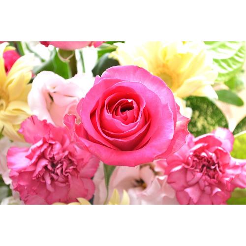 メモリアル　アレンジメント　PinkRose　（バラのフラワーアレンジメント）ピンク系　誕生日、結婚記念日、お祝い、敬老の日3