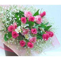 ★ピンクバラの豪華な花束★母の日・誕生日・恋人の日・出演祝いなど・・・大阪市阿倍野区からお届けします