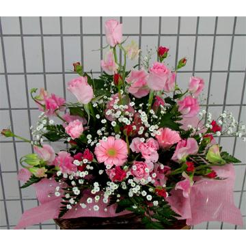 ＜フジテレビフラワーネット＞ 優しげピンクの花束