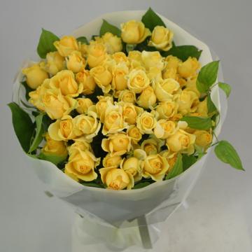 ＜フジテレビフラワーネット＞ 黄色バラの花束（B093）