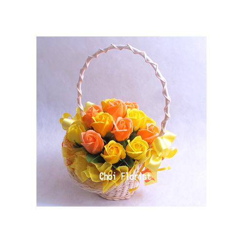 ���F�ƃI�����W�n�o���̃\�[�v�t�����[�� sf102