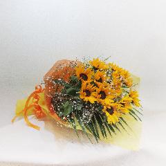 夏の人気花「ひまわり/サンフラワー」12本の花束