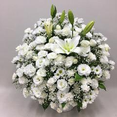 【供花】70本以上の白系アレンジメント(H75)