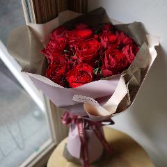 赤バラの花束12本1ダースローズ