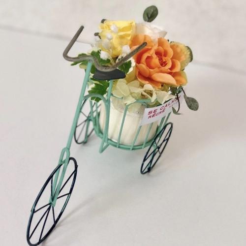 プリザーブドフラワー 自転車アレンジ イエロー 花屋 Apertio Floris ｱﾍﾟﾙﾃｨｵｰﾌﾛｰﾘｽ のオリジナル商品 フラワーギフトはプロのお花屋さんにおまかせ フジテレビフラワーネット