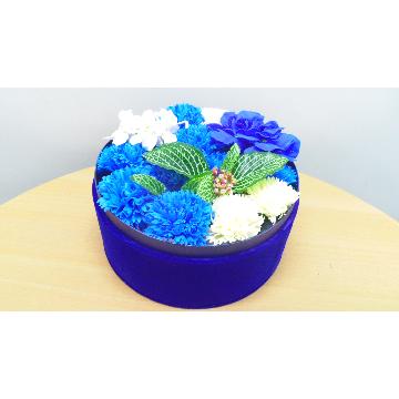 ＜フジテレビフラワーネット＞ 100輪のバラ☆シャボンフラワーハートBOX/LEDライト付き