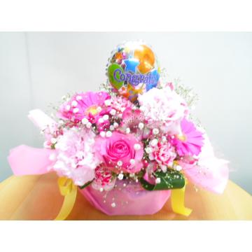 ＜フジテレビフラワーネット＞ pink bouquet ＤＵＯ