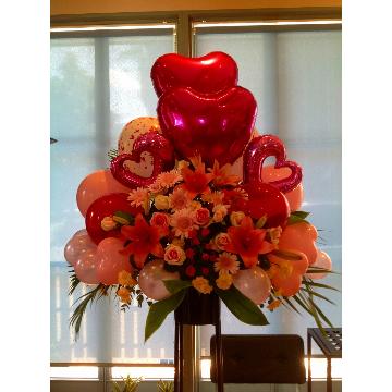 ＜フジテレビフラワーネット＞ 4 colours HEART 【主な配達地域：名古屋市中区】