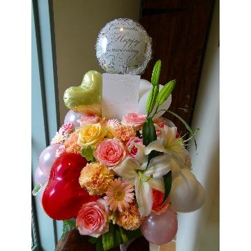 ＜フジテレビフラワーネット＞ 4 colours HEART 【主な配達地域：名古屋市中区】