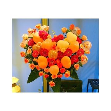 ＜フジテレビフラワーネット＞ 4 colours HEART 【主な配達地域：名古屋市中区】
