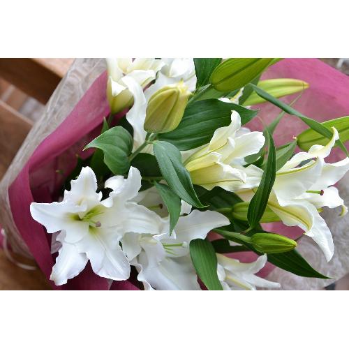 【花束】白ユリの花束　32