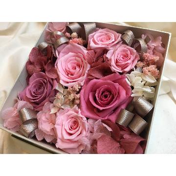 ＜フジテレビフラワーネット＞ Flower Box ★ピンクローズ★画像