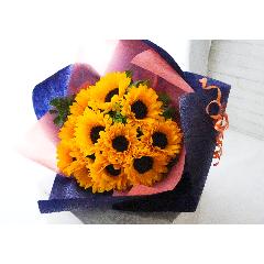 花束【ヒマワリとネイビー】