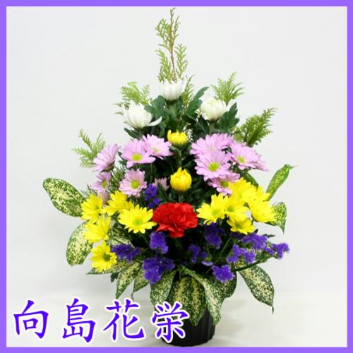菊とスプレー菊の仏花アレンジメント1