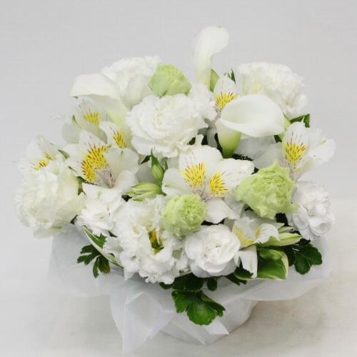 供花　ホワイトカラーとホワイト系洋花のお供え花 4