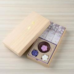 日本香堂のお線香「宇野千代　淡墨の桜と浮きローソクセット」