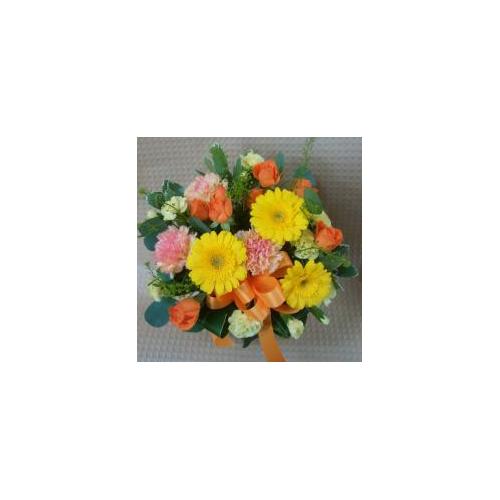【お祝い花】 おまかせ アレンジメント「黄色・オレンジ系」5,500円5