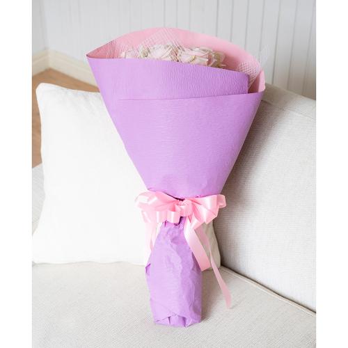 【母の日ギフト】 ピンクのバラのシンプルな花束5