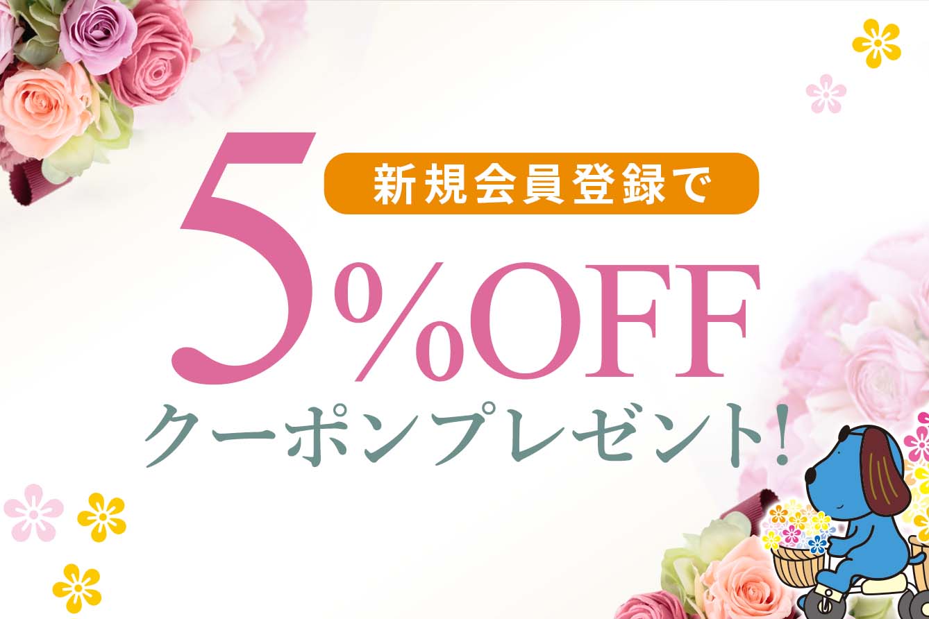 新規会員登録で５％OFF