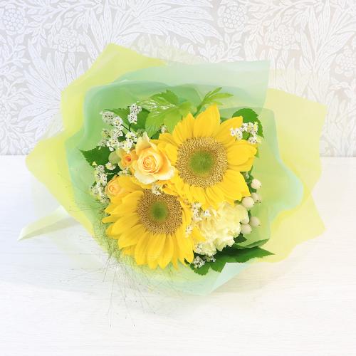 銀座花門今月の花「ヒマワリのブーケ」」| 花屋「（株）花門フラワー