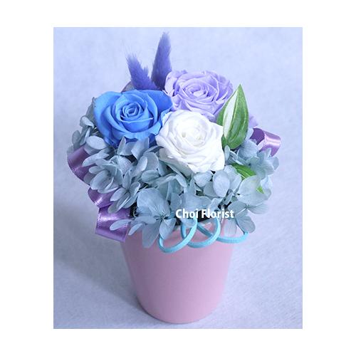 ブール、パープル系プリザーブド/P445」| 花屋「Choi