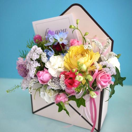 フラワーレターBOX カラフルボックスフラワー」| 花屋「Apertio フラワーレターBOX カラフルボックスフラワー」| 花屋「Apertio