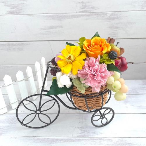 プリザーブドフラワー フルーツ自転車」| 花屋「Apertio Floris（ｱﾍﾟﾙ