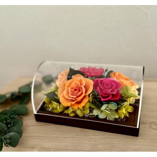 プリザーブドフラワー アクリルドーム ドルチェ」| 花屋「Apertio
