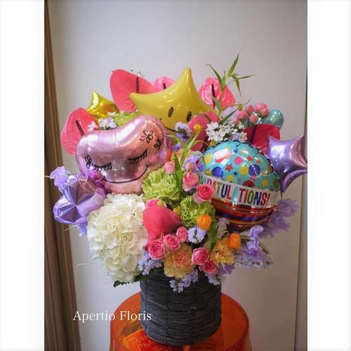 商談中 プリザーブドフラワーアレンジ No.174 カラフルアレンジ 本店