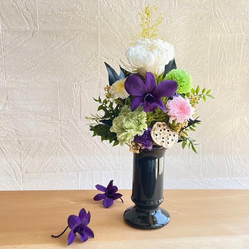 プリザーブドフラワー仏花 白波 お悔やみ花 花屋 Apertio Floris ｱﾍﾟﾙﾃｨｵｰﾌﾛｰﾘｽ のオリジナル商品 フラワー ギフトはプロのお花屋さんにおまかせ フジテレビフラワーネット