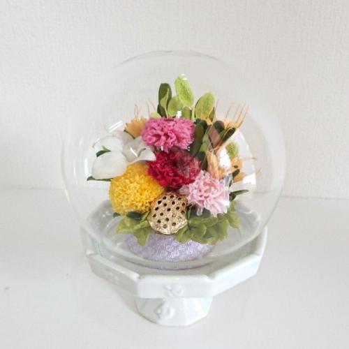 プリザーブドフラワー仏花ガラスドーム 結 オレンジ 花屋 Apertio Floris アペルティオーフローリス のオリジナル商品 フラワーギフトはプロのお花屋さんにおまかせ フジテレビフラワーネット プリザーブドフラワー仏花ガラスドーム 結 オレンジ 花屋 Apertio Floris アペルティオーフローリス のオリジナル商品 フラワーギフトはプロのお花屋さんにおまかせ フジテレビフラワーネット