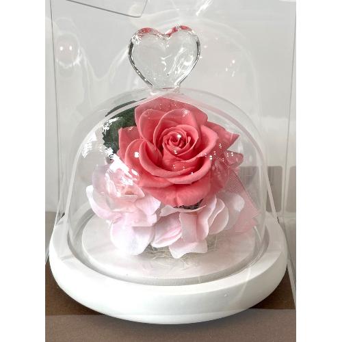 プリザーブドフラワー】 ハートドームグラス」| 花屋「KAZU」の