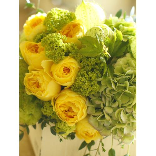 レンタル 造花 アレンジメント（イエロー）×３ レンタル 造花 アレンジメント（イエロー）×３