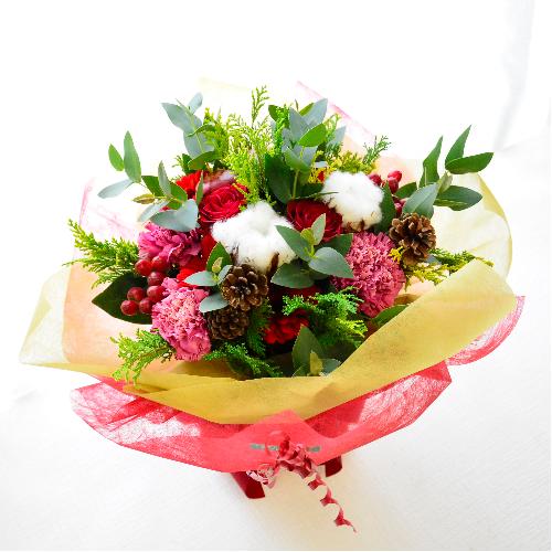 クリスマスブーケ L」| 花屋「（有）花萌」のオリジナル商品