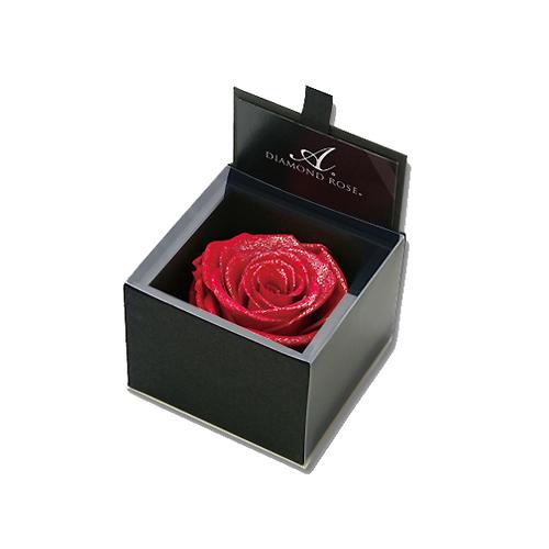 本物天然ダイヤモンド ダイヤモンドローズボックス ブライトレッド Diamond Rose Box Bright Red 花屋 フラワーショップだんだん畑 のオリジナル商品 フラワーギフトはプロのお花屋さんにおまかせ フジテレビフラワーネット