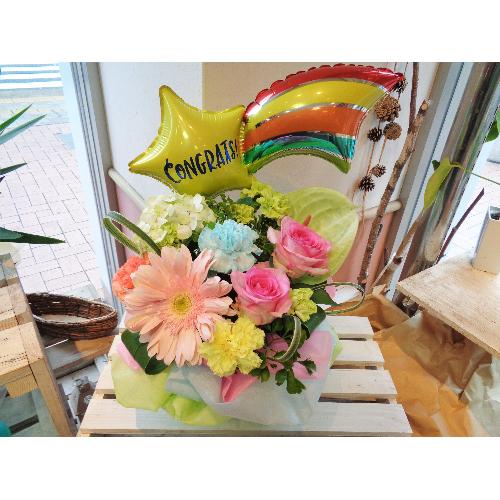 バルーンフラワーコングラッツ バラ パステル花おまかせフリルラッピング 花屋 flower shop 花物語 のオリジナル商品 フラワーギフトはプロのお花屋さんにおまかせ フジテレビフラワーネット バルーンフラワーコングラッツ バラ パステル花おまかせフリルラッピング 花屋 flower shop 花物語 のオリジナル商品 フラワーギフトはプロのお花屋さんにおまかせ フジテレビフラワーネット