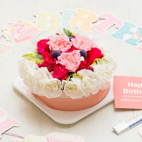 ケーキアレンジメント「スイート」」| 花屋「フジテレビフラワーネット