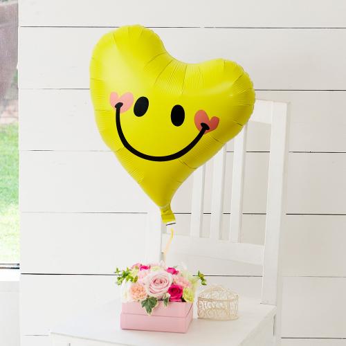 バルーンアレンジ「ラブリースマイル」＆ピンクBoxフラワー」| 花屋