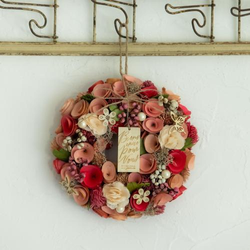 Mサイズナチュラルリース【スプリングピンク】」| 花屋「フジテレビ  